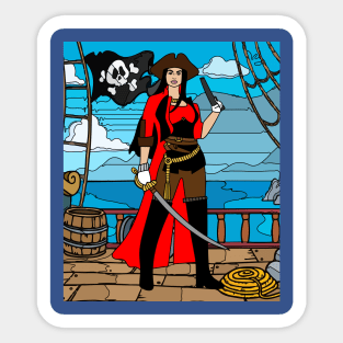 Pirate Pirate Ship Treasure Island Sticker